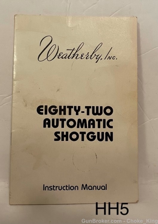 Weather by Model 82 Shotgun 1982 Owners Instruction Manual-img-0