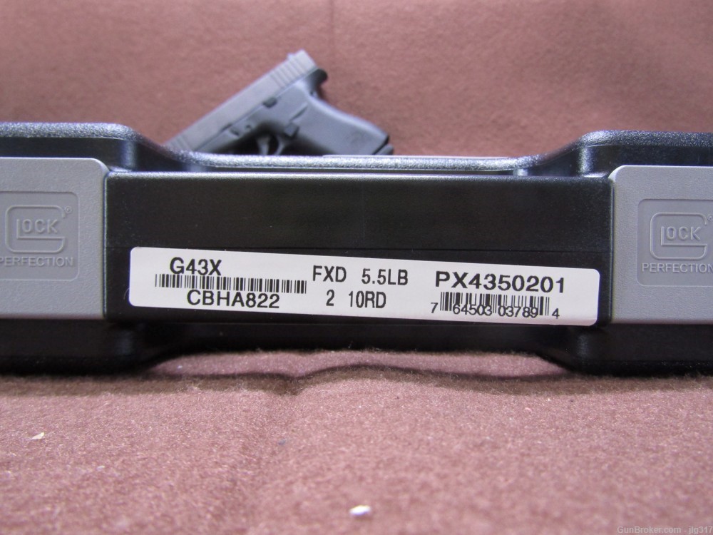 Glock 43X 9mm Semi Auto Pistol Slimline New in Box PX4350201-img-11