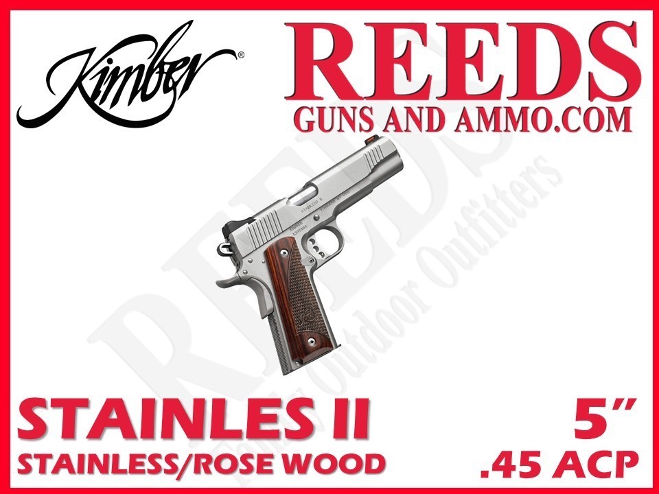 Kimber 1911 Stainless II Rosewood 45 ACP 5in 1-7rd Mag 3200328-img-0