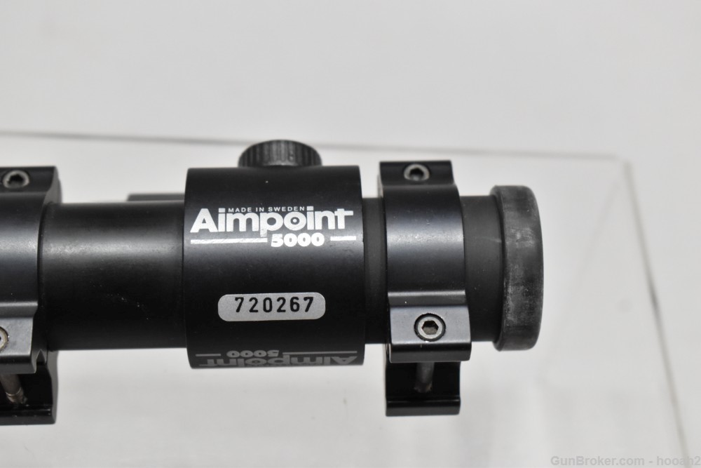 Scarce Aimpoint 5000 Red Dot Sight W/Rings Lens Caps Made In Sweden READ-img-12