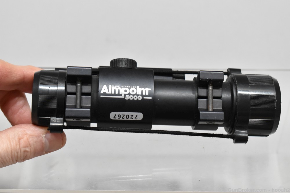 Scarce Aimpoint 5000 Red Dot Sight W/Rings Lens Caps Made In Sweden READ-img-3