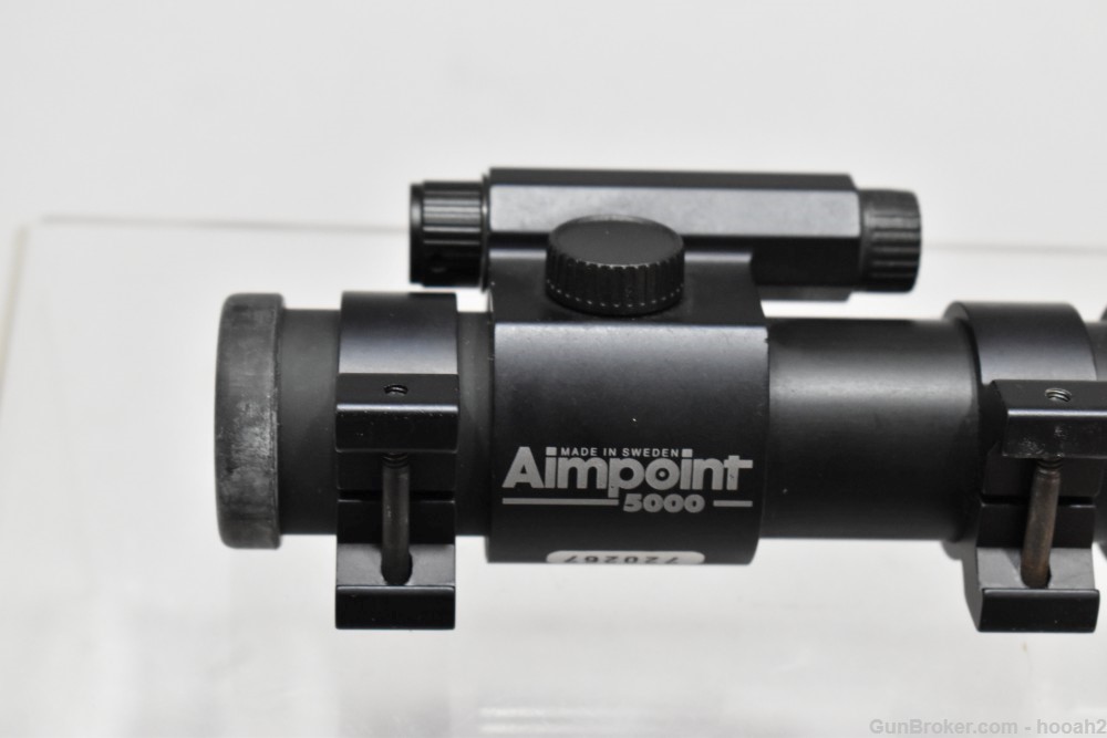 Scarce Aimpoint 5000 Red Dot Sight W/Rings Lens Caps Made In Sweden READ-img-9