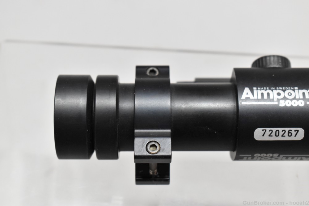 Scarce Aimpoint 5000 Red Dot Sight W/Rings Lens Caps Made In Sweden READ-img-11