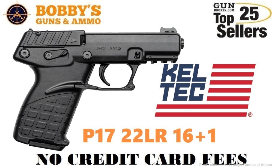 Keltec P17 Pistol 22 Lr. 3.8 In. Black 17 Rd.-img-0