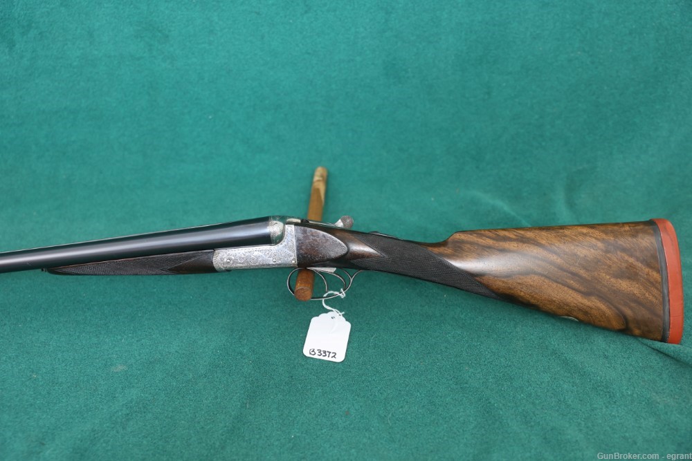 B3372 A. Anson British side by side 12ga 30" Straight stock engraved-img-11