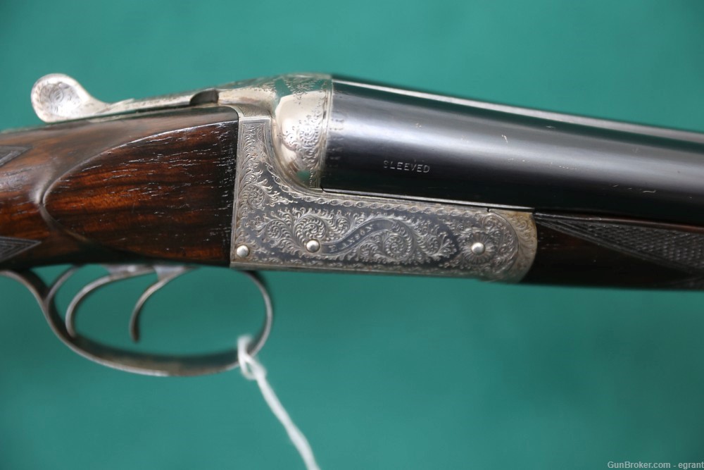 B3372 A. Anson British side by side 12ga 30" Straight stock engraved-img-2