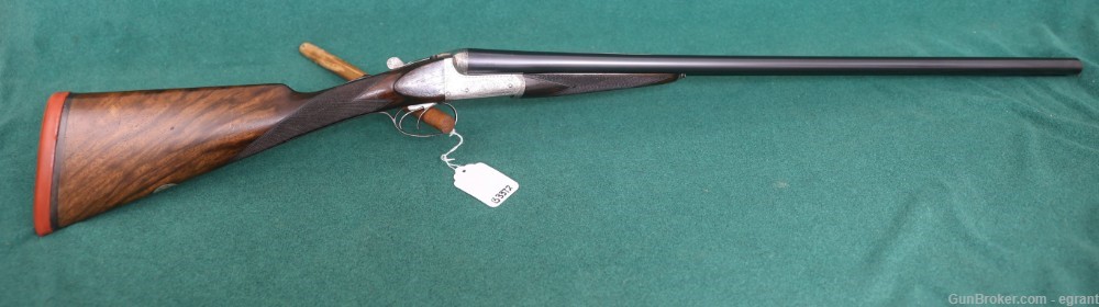 B3372 A. Anson British side by side 12ga 30" Straight stock engraved-img-1