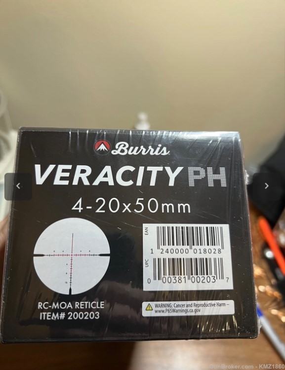 BURRIS VERACITY PH 4-20x50mm BRAND NEW IN BOX -img-0