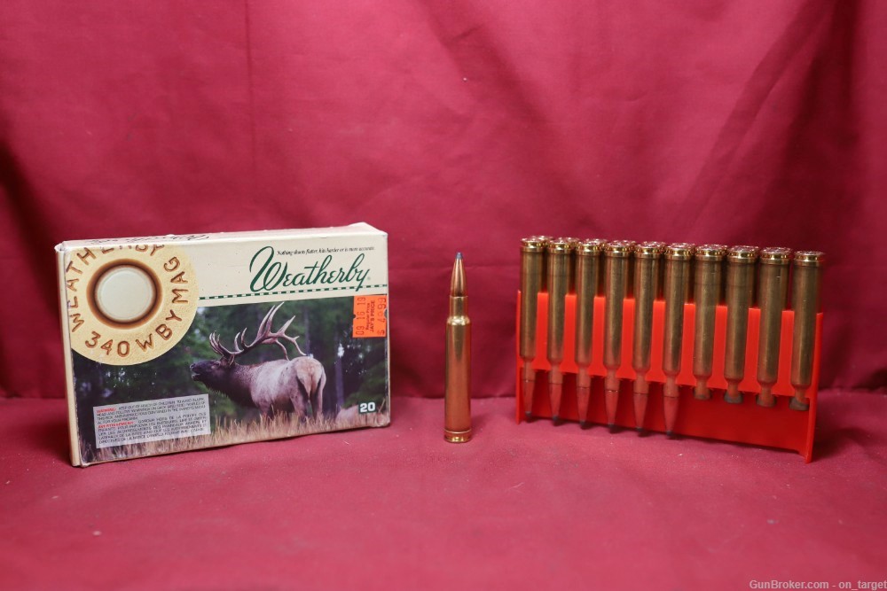Weatherby MFG .340 Weatherby mag 250 Gr. Spire Point 16 Count / 4 Casings-img-0