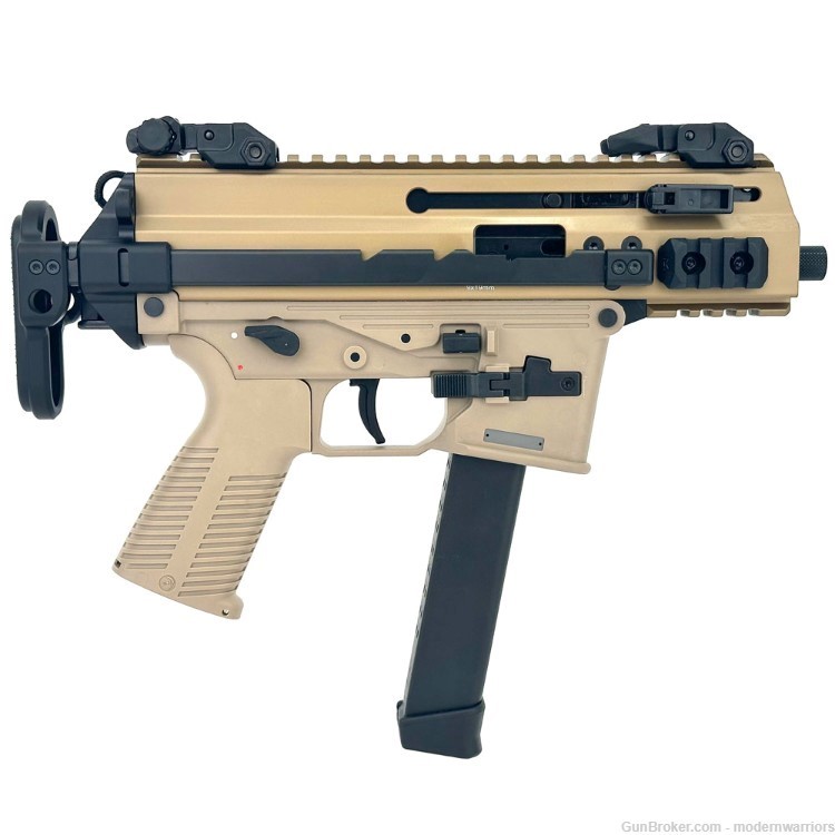 B&T APC9K SBR-4.3" Barrel (9mm) Glock Lower-Telescoping Stock-Coyote-img-1