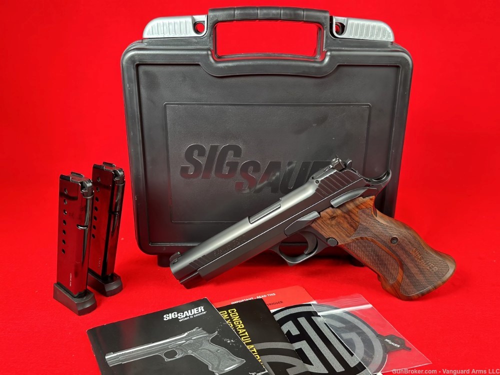 Sig Sauer P210 Target 9mm SAO Pistol! Factory Accessories! LNIB!-img-0