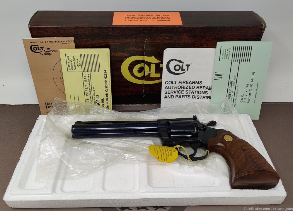 Colt Diamondback 6" in 22lr w/ Box & Papers, RARE & EXCELLENT-img-0
