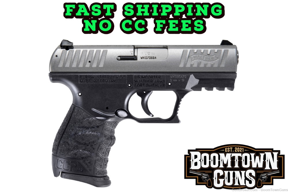 Walther, CCP M2+ Compact, 9MM, 3.54", Stainless (5083501) -img-0
