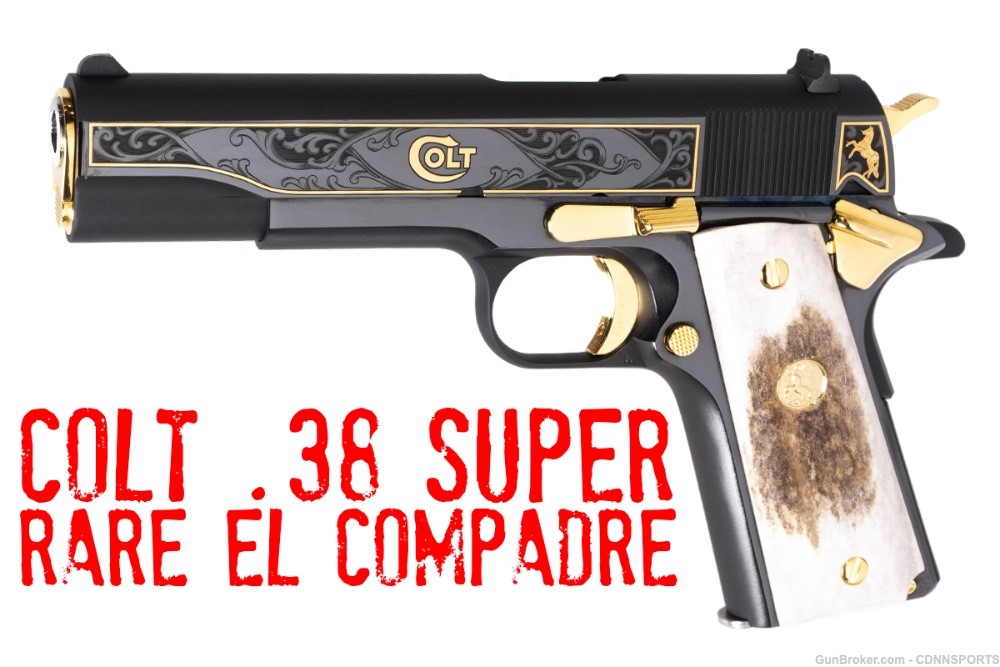 Colt 1911 Government .38 Super EL COMPADRE Rare Limited Edition 70 Series-img-0
