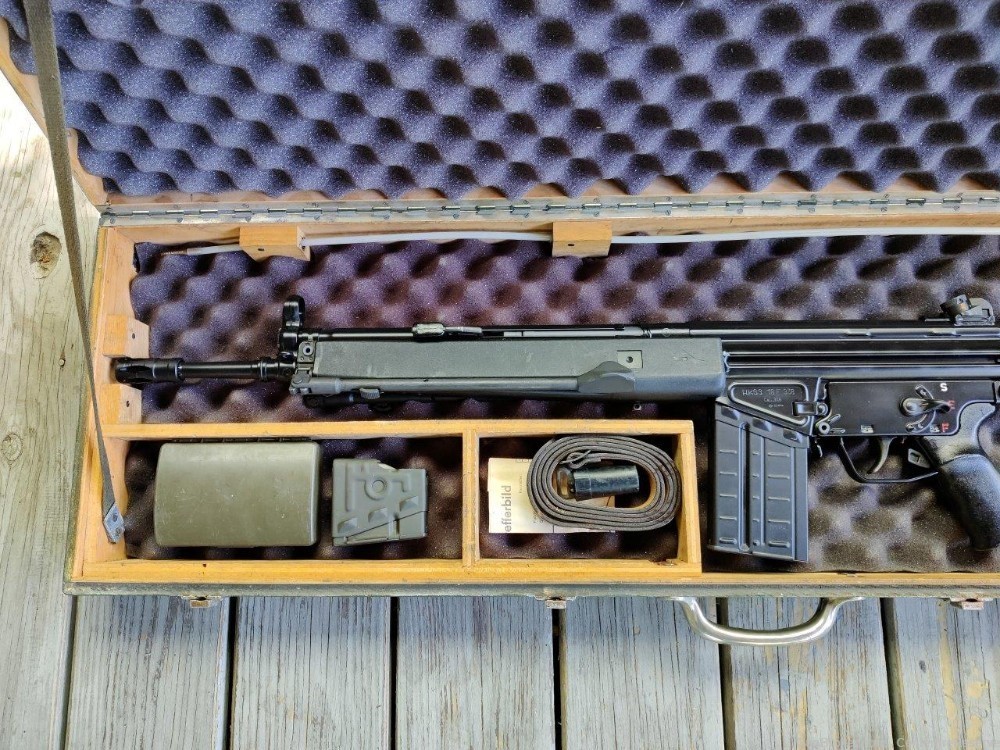 RARE Heckler & Koch G3 SG1 Pre-May Dealer Sample Machine Gun & HK Case-img-11