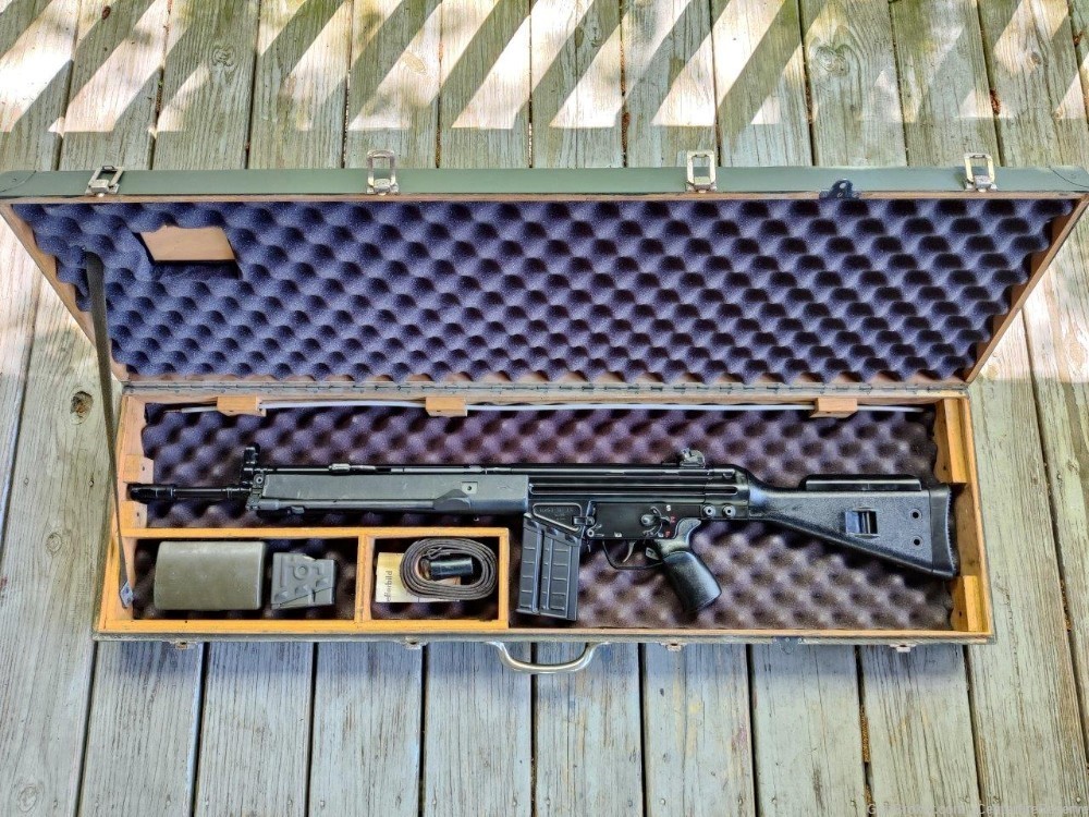 RARE Heckler & Koch G3 SG1 Pre-May Dealer Sample Machine Gun & HK Case-img-10