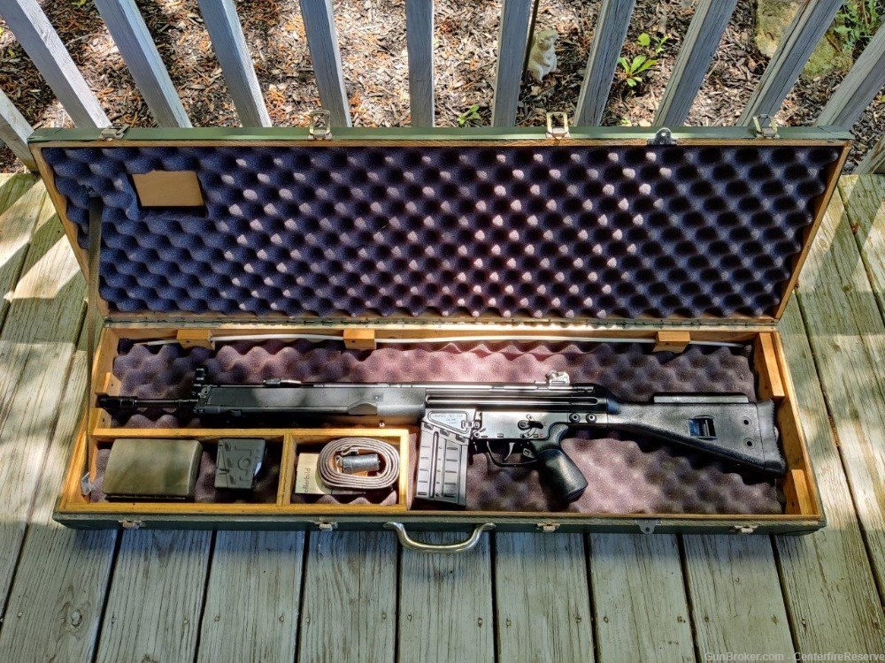 RARE Heckler & Koch G3 SG1 Pre-May Dealer Sample Machine Gun & HK Case-img-30