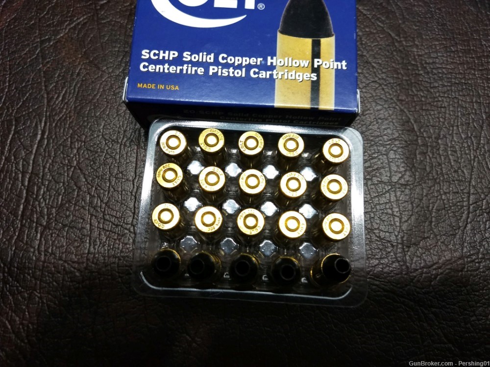 "REDUCED" Colt 380ACP 80gr solid copper Hollow PT 20 Rds/Box-(10 AVAILABLE)-img-3