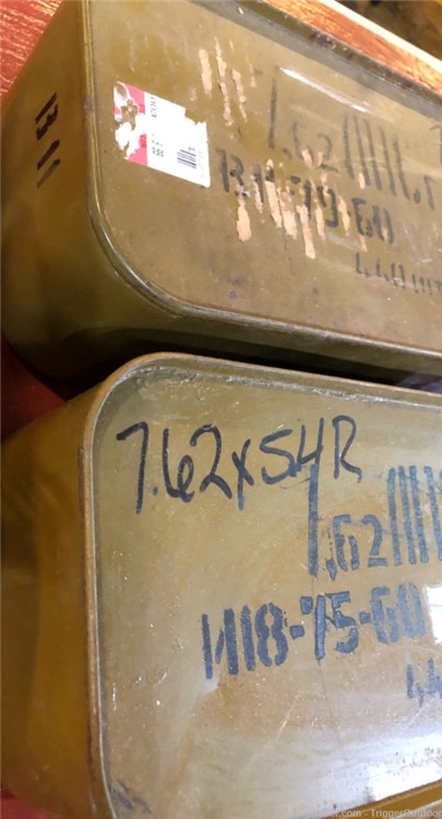 Russian military surplus 7.62X54R ammo in 2 sealed containers for 880rnds-img-0