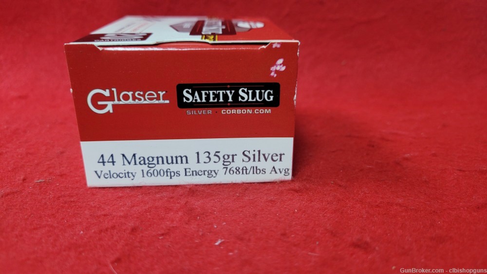 Corbon Glaser safety slug silver .44 mag 135 grain 60 rounds 3 boxes-img-1