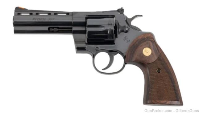 Colt Python Blued 357 Magnum Revolver With 4.25" Barrel PYTHON-BP4WTS-img-0