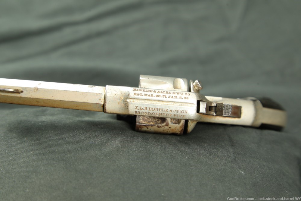 Hopkins & Allen XL8 Folding Hammer .32 S&W Short Revolver, 1886-1915 C&R-img-10