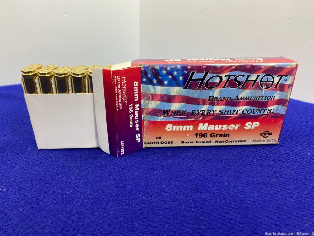 Hot Shot 8MM Mauser Sp 100 Rounds * STRONG DURABLE POWER *-img-2