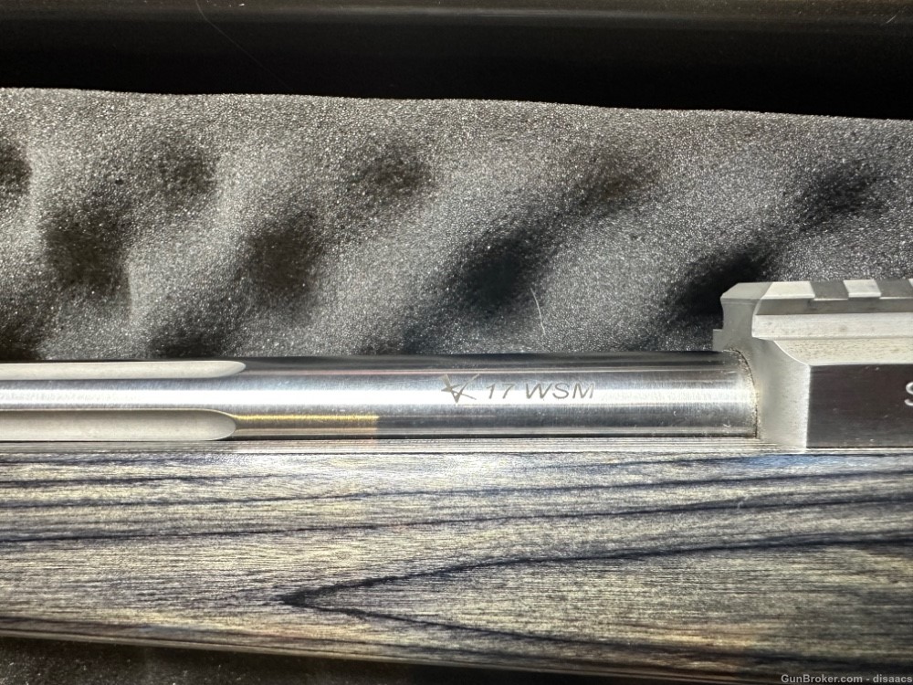 Volquartsen custom stainless fluted gray laminated stock .17 wsm NICE!-img-10