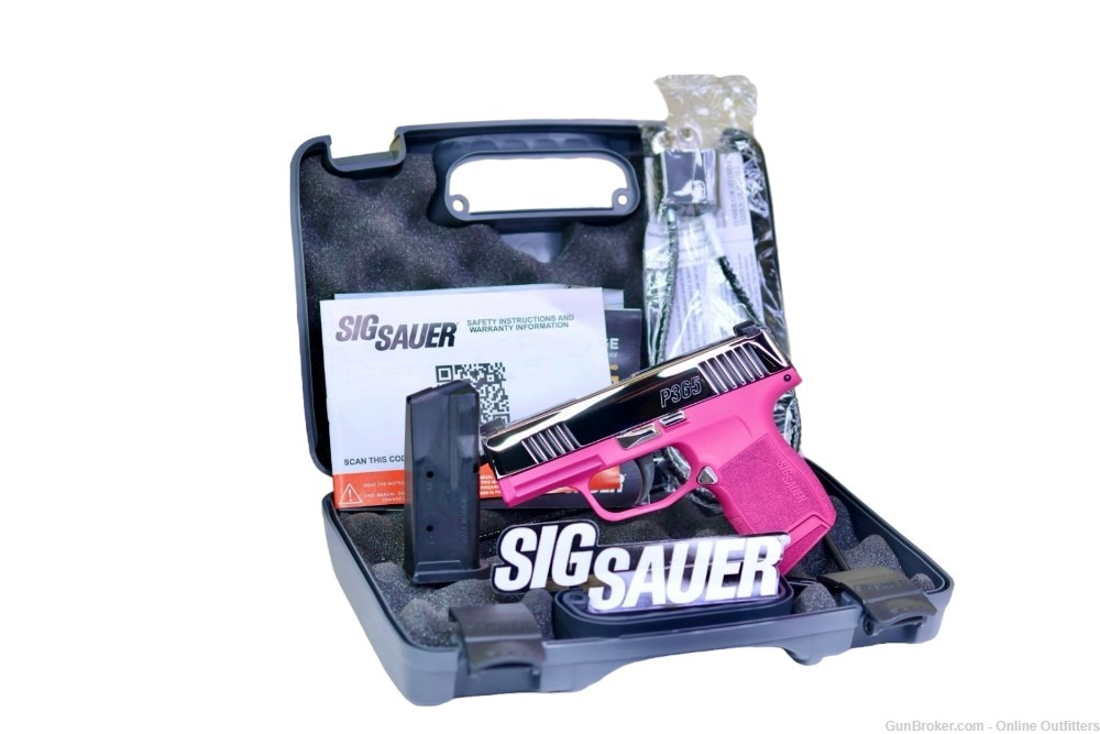 Custom Sig Sauer P365 Micro-Compact 9mm 3.1" 10+1 Pink/Hi-Polish SS Sig 365-img-0