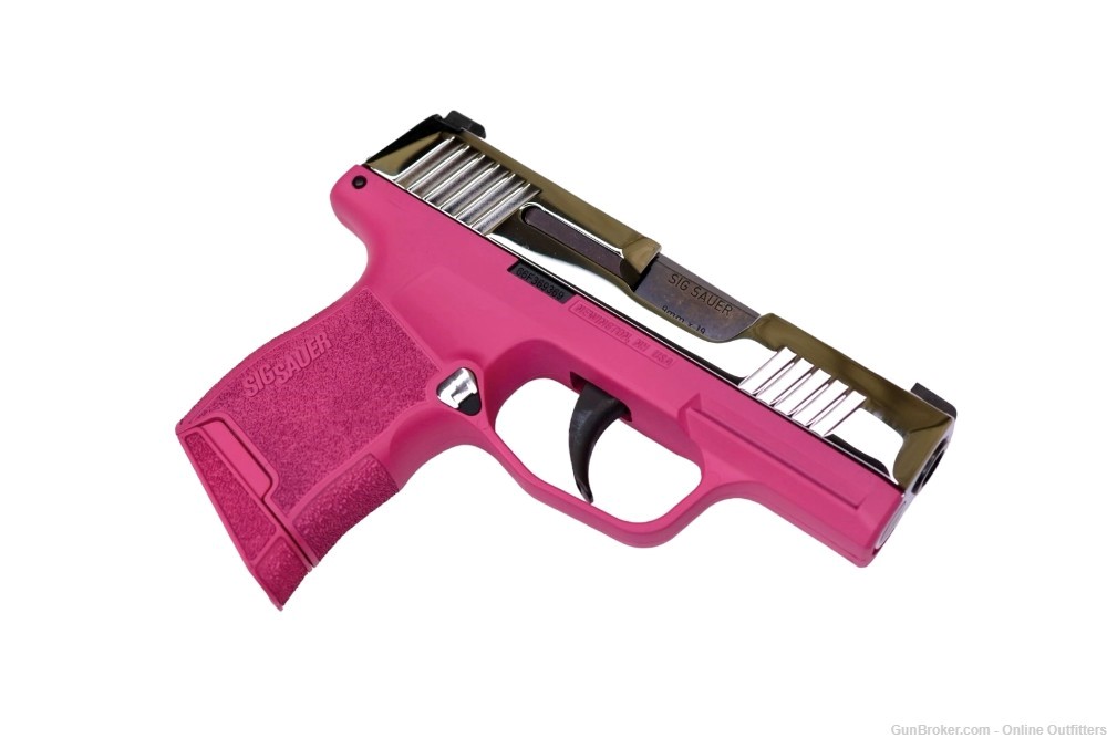 Custom Sig Sauer P365 Micro-Compact 9mm 3.1" 10+1 Pink/Hi-Polish SS Sig 365-img-3