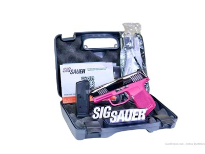 Custom Sig Sauer P365 Micro-Compact 9mm 3.1" 10+1 Pink/Hi-Polish SS Sig 365