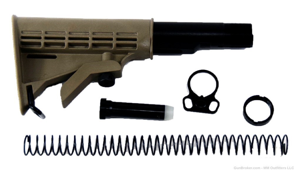 AR-15 Adjustable Comm'l Stock Kit (FDE) NIB No Credit Card Fee-img-0