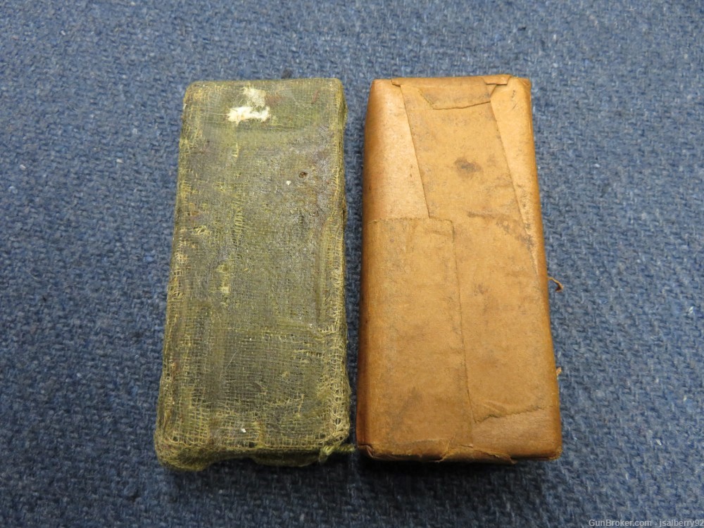 LOT OF 2 WWII US M1 CARBINE MAGAZINES W/ STOCK POUCH-UNISSUED-img-3