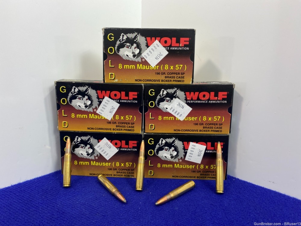 Wolf Gold 8x57 8mm Mauser 100 Rounds * POWERFUL - QUALITY AMMO *-img-4
