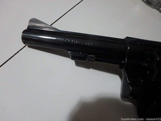 22 CAL SMITH AND WESSON MODEL 34-1 IN A 4 INCH BLUED GUN LIKE NEW-img-3