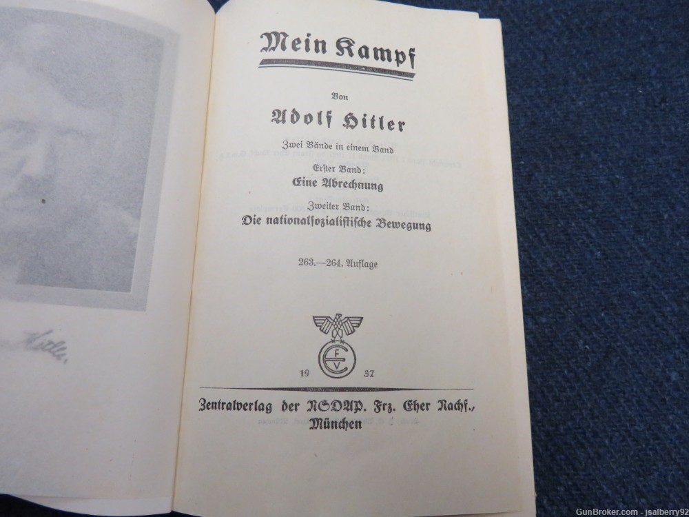 WWII GERMAN “MEIN KAMPF” BOOK BY ADOLF H.-1937 EDITION-W/ RARE DUSTJACKET-img-8