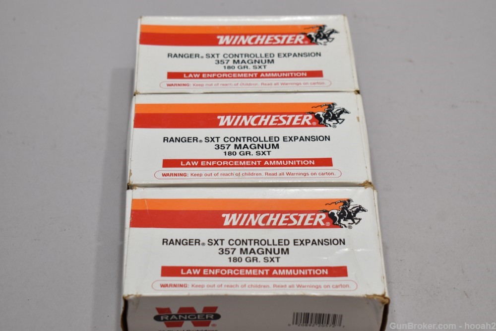 3 Boxes 150 Rds Winchester Ranger SXT Controlled Expansion 357 Magnum Mag -img-0