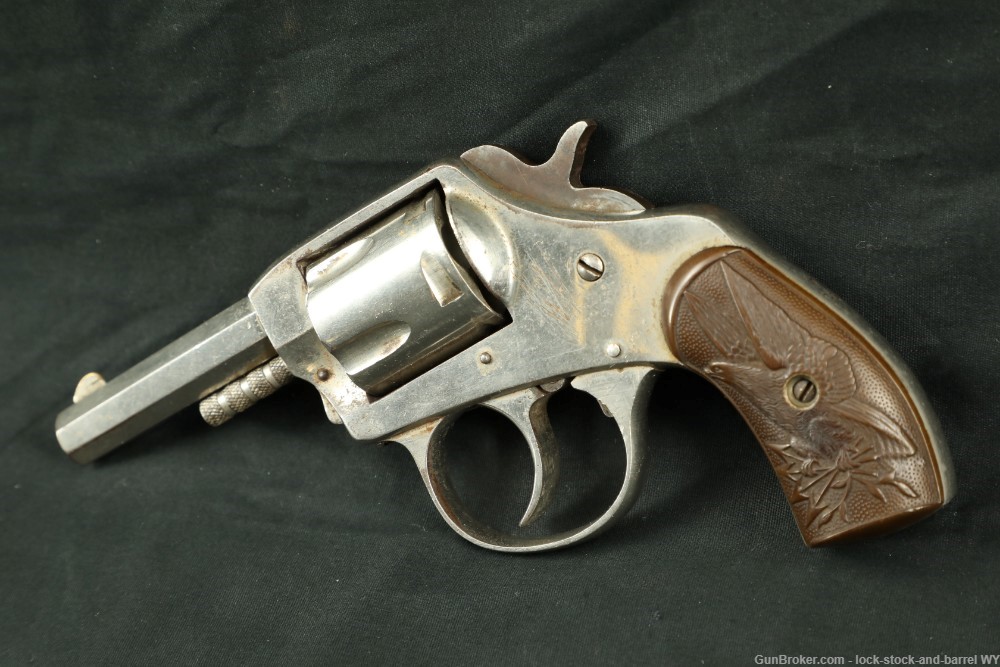 Iver Johnson American Bulldog .32 S&W Double Action Revolver, Antique-img-4
