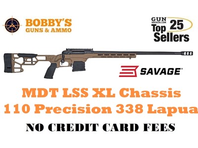 Savage Arms 57566 110 Precision 338 Lapua Mag 5+1 24" MDT LSS XL Chassis