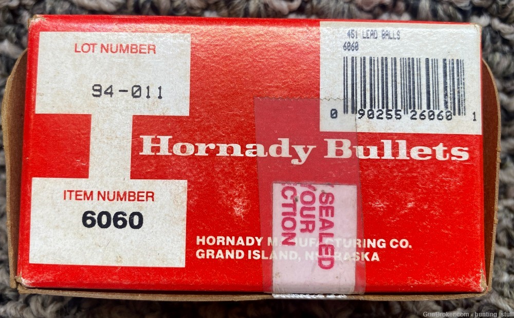 Hornady 44 Caliber Lead Balls .451 139GR #6060 100 Rounds -img-2