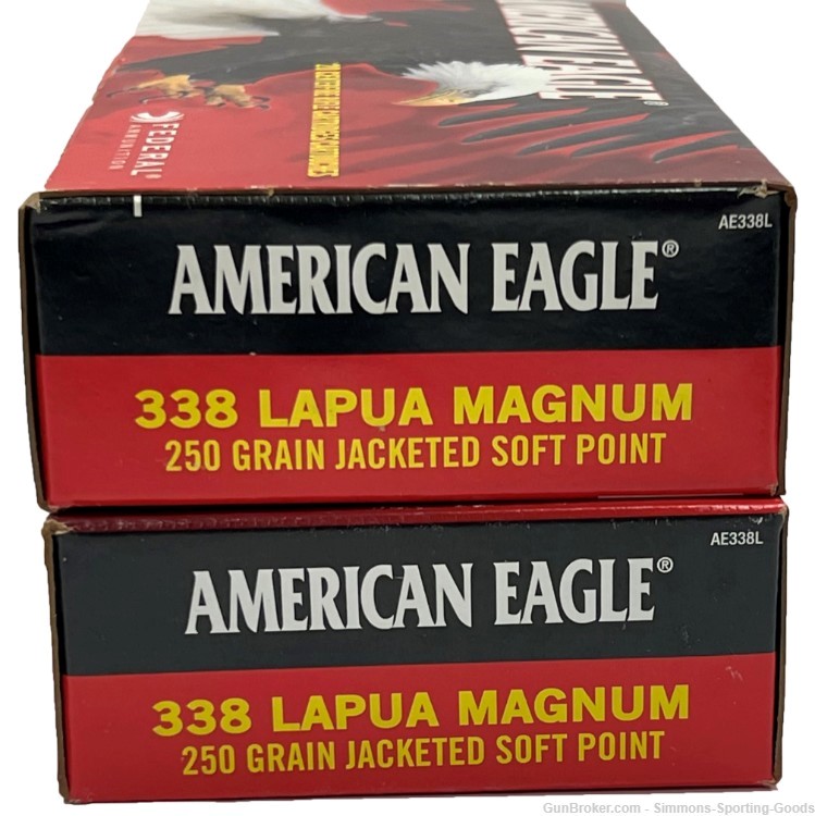 Federal American Eagle (AE338L) 338 Lapua Mag 250 gr - Qty. 2Bxs/40Rds-img-0