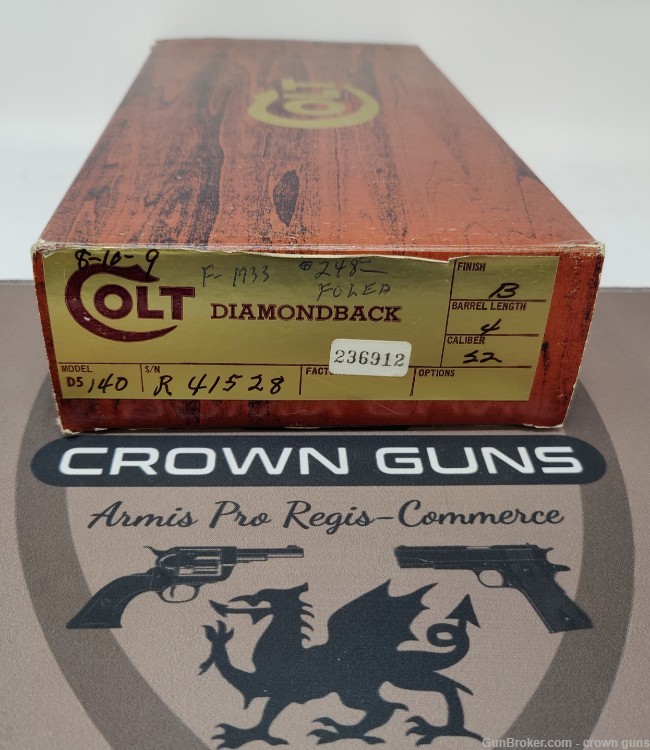 Colt Diamondback 4” in 22lr w/ Box & Papers, RARE & EXCELLENT-img-3