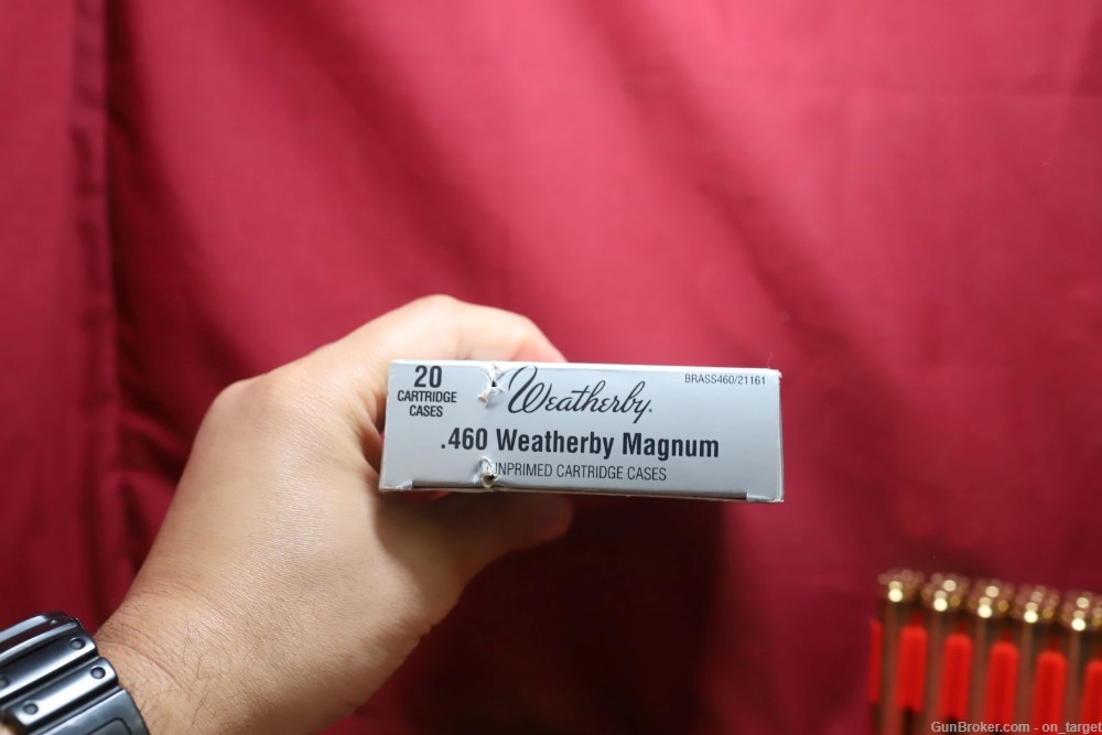 Weatherby Factory .460 Weatherby mag Unprimed Brass Casings 20 Count-img-6