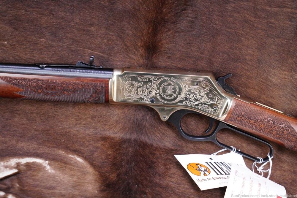 Henry Repeating Arms H024-4570N20 .45-70 20" NRA Brass Engraved Lever Rifle-img-9