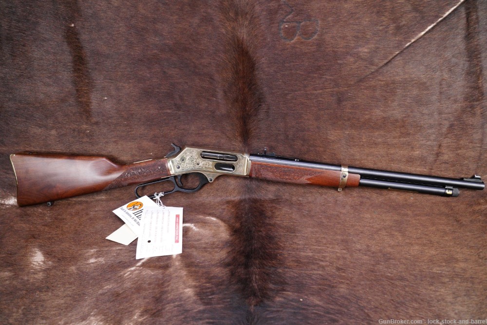 Henry Repeating Arms H024-4570N20 .45-70 20" NRA Brass Engraved Lever Rifle-img-6