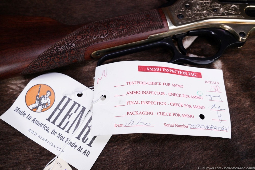 Henry Repeating Arms H024-4570N20 .45-70 20" NRA Brass Engraved Lever Rifle-img-29