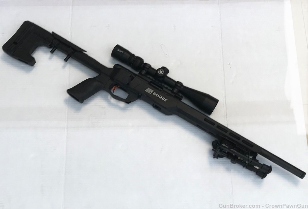 Savage arms B17 Precision MDT rifle 18" threaded barrel 70848-img-0