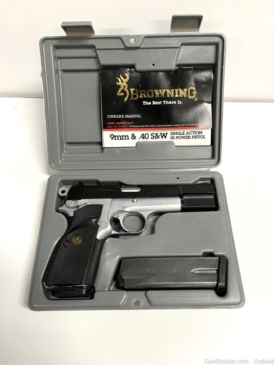 Mint Browning Hi-Power Practical 40 W/ Factory Box  - MFG. 1995 40 S&W -img-0