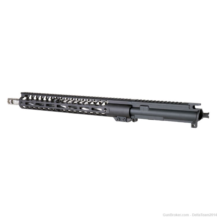 AR15 16" 223 Wylde Rifle Complete Upper - Spiral Fluted - BCG & CH Included-img-4