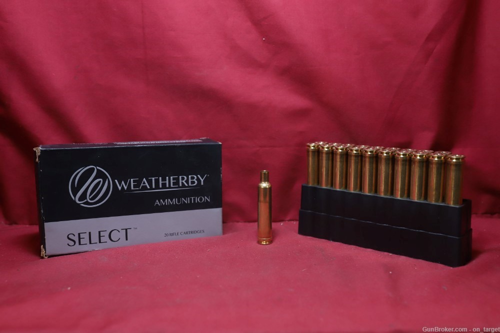 Weatherby Select .270 Weatherby Magnum Unprimed Brass 20 Count-img-0